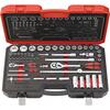 Hexagon socket wrench set1/4" and 1/2" 58-pc.
